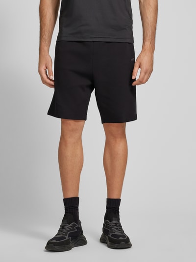 BOSS Green Regular fit sweatshorts met gestileerde steekzak, model 'Headlo' Zwart - 4