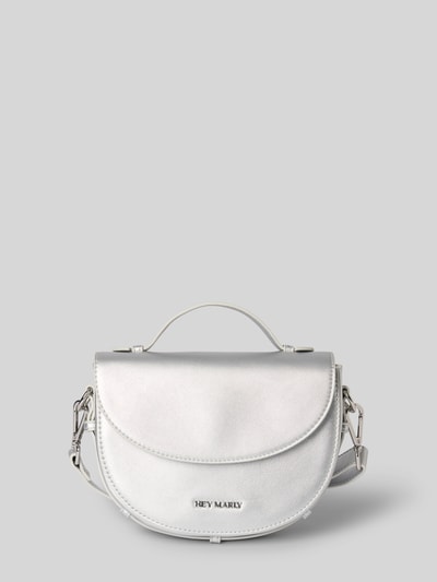 Hey Marly Handtasche mit Label-Applikation Modell 'Soul Sister' Silber 2