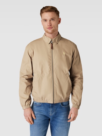 Polo Ralph Lauren Jacke mit Label-Stitching Modell 'BAYPORT' Khaki 4