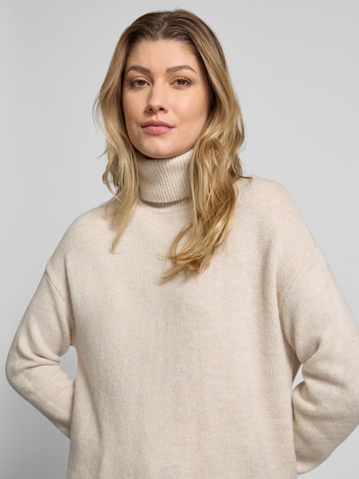 Christian Berg Woman Strickpullover aus Viskose mit Rollkragen Beige 3