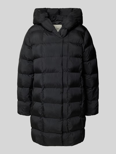 Calvin Klein Womenswear Glanzende gewatteerde lange jas met capuchon Zwart - 2