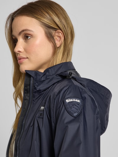 Blauer Usa Mantel mit Reißverschlusstaschen Modell 'MARION' Dunkelblau 3