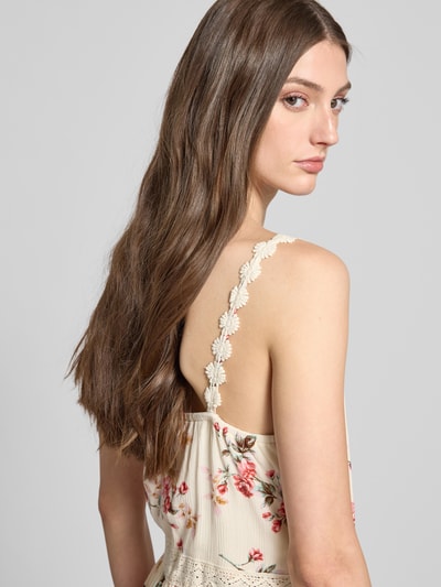 Only Getailleerde mini-jurk van pure viscose, model 'KARMEN' Ecru - 3