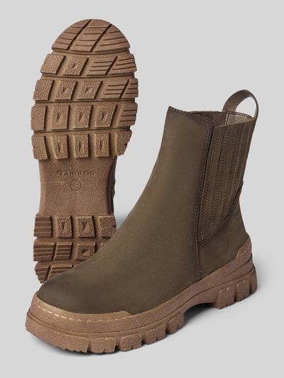 Tamaris Chelseas aus echtem Rindsleder Oliv 4