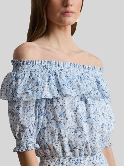 Lauren Ralph Lauren Freizeitkleid aus reiner Baumwolle Hellblau Melange 3