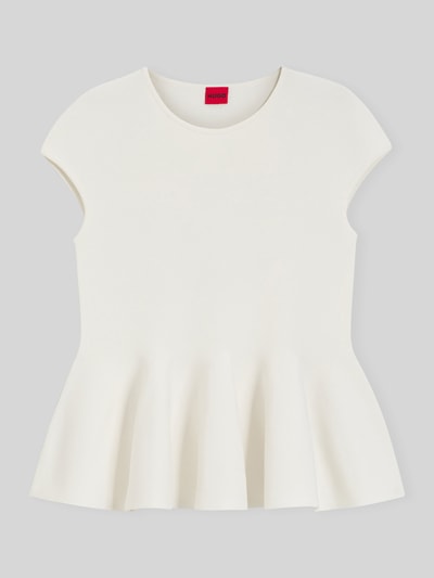 HUGO Regular Fit Top aus Viskose-Mix Modell 'Siefata' Offwhite 2