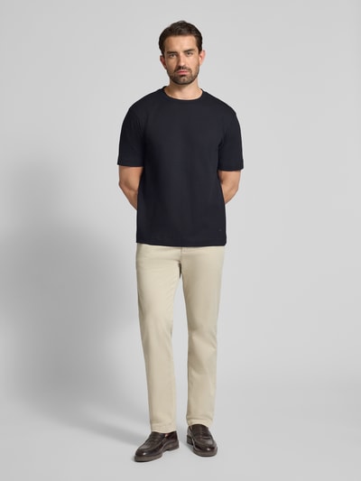 Emporio Armani T-Shirt mit Logo-Stitching und Rundhalsausschnitt Marine 1