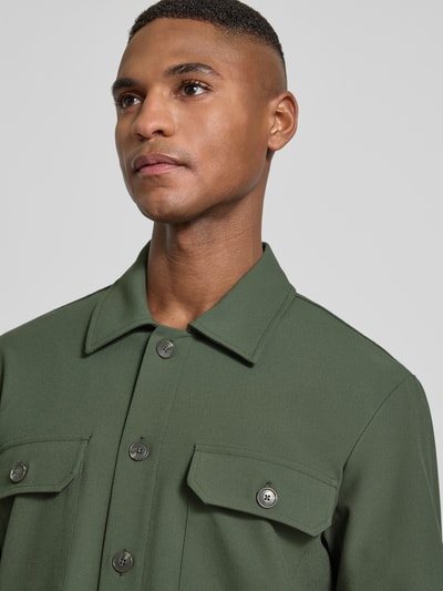 Matinique Regular Fit Hemdjacke mit Kentkragen Modell 'Damo' Oliv 3