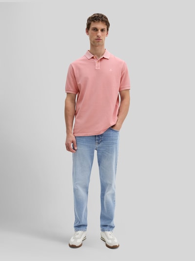 Marc O'Polo Regular Fit Poloshirt aus reiner Baumwolle mit Logo-Stitching Rose 1