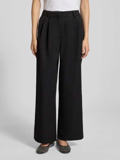 Only Regular fit broek met wijde pijpen, model 'HATTIE' Zwart - 4