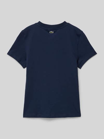 Lacoste T-Shirt mit Label-Print und Rundhalsausschnitt Marine 3