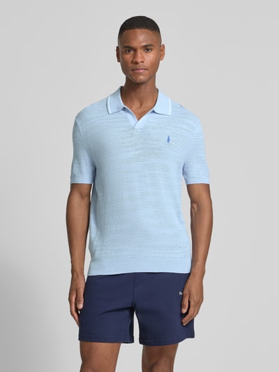 Polo Ralph Lauren Poloshirt met labelstitching, model 'JOHNNY' Lichtblauw - 4