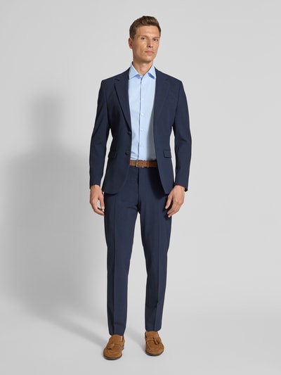 Jake*s Slim Fit Kurzarmhemd in kurzärmeligem Design Bleu 1
