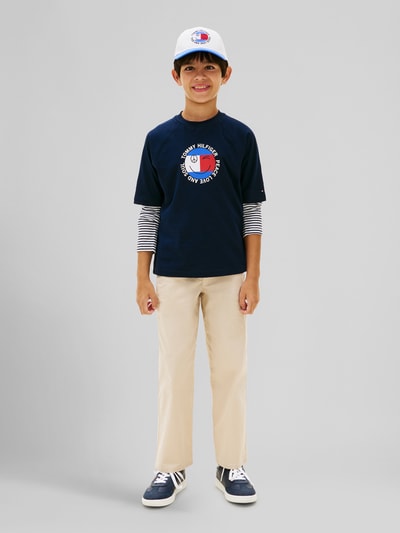 Tommy Hilfiger Kids Regular Fit T-Shirt aus reiner Baumwolle Marine 1