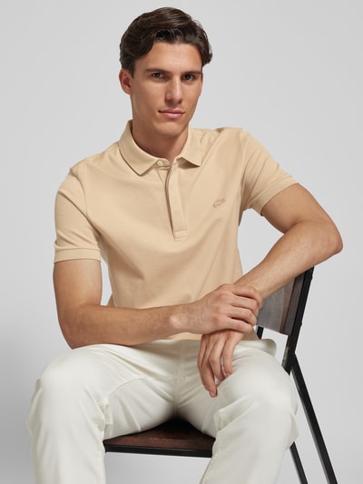 Lacoste Koszulka polo o kroju regular fit z naszywką logo model ‘CORE’ Beżowy 3