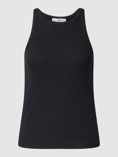 Mango Tanktop mit Feinripp-Optik Modell 'TINI' Black 2