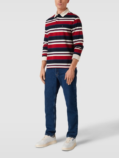 Tommy Hilfiger Longsleeve mit Polokragen Rot 1