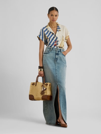 Lauren Ralph Lauren Taillierter Jeansrock aus Baumwoll-Lyocell-Mix Jeansblau Melange 1