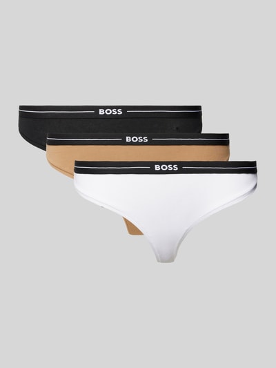 BOSS Slip mit elastischem Logo-Bund im 3er-Pack Weiss 1