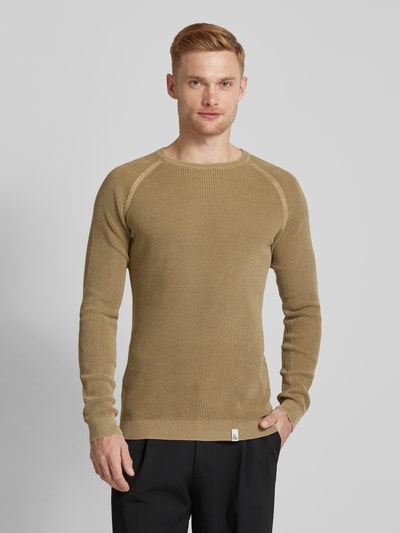 Colours & Sons Gebreide pullover met ribboorden Beige - 4