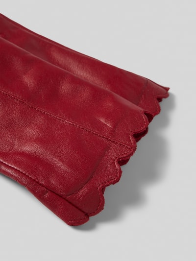 FI.NE Slim Fit Handschuhe aus echtem Lammnappa Dunkelrot 2