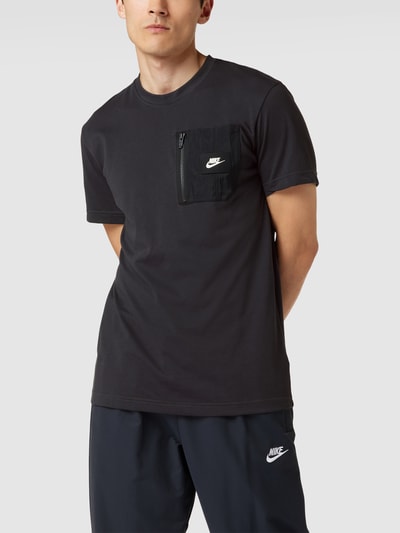 Nike T-Shirt mit Reißverschlusstasche Anthrazit 4