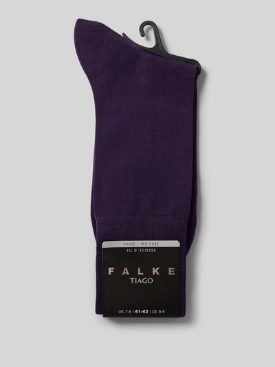Falke Sokken met labelprint  Prune - 3