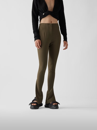 Jacquemus Hose mit Ziernähten Khaki 4