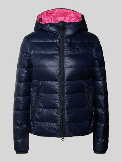 Blauer Usa Steppjacke mit Zweiwege-Reißverschluss Marine 2