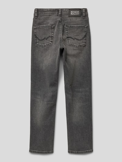 Jack & Jones Regular fit jeans met labelpatch, model 'CLARK' Middengrijs gemêleerd - 3