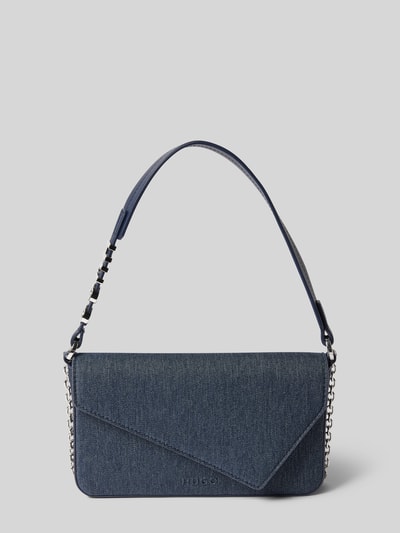 HUGO Clutch mit Label-Applikation Modell 'Mel' Jeansblau 2