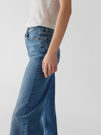 RE/DONE High Rise Flared Fit Jeans im Used-Look Jeansblau 3