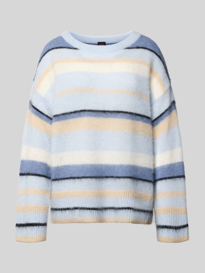 BOSS Orange Oversized Strickpullover mit Woll-Alpaka-Anteil Modell 'C_FOSSET' Hellblau 2