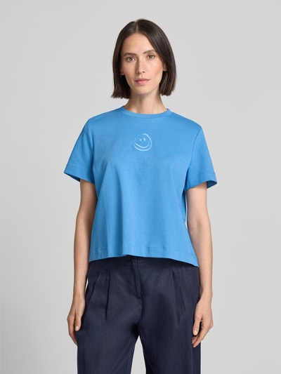 Vero Moda Oversized T-Shirt aus reiner Baumwolle Modell 'SARA METTE' Bleu 4