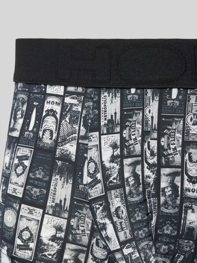 HOM Trunks mit elastischem Label-Bund Modell 'Rock City' Anthrazit 2