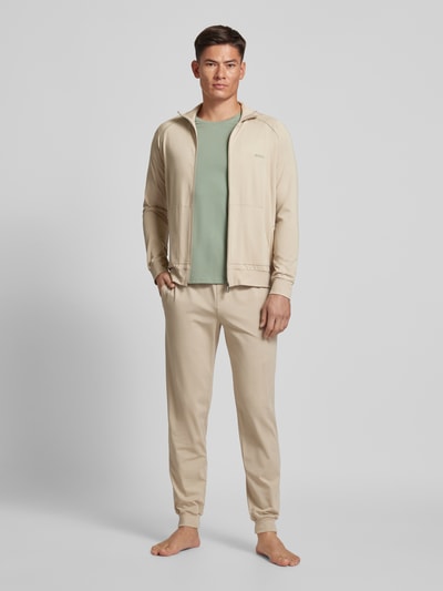 BOSS Loose fit sweatpants met tunnelkoord, model 'Mix&Match' Zand - 1