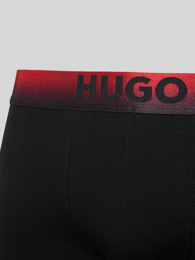 HUGO Slim Fit Trunks aus Baumwoll-Mix im 3er-Pack Black 2