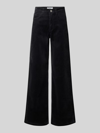 Marc O'Polo DENIM Wide Leg Cordhose aus Baumwoll-Mix Modell 'Tomma' Black 1