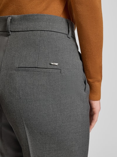 Brax Straight fit stoffen broek met viscose, model 'Maine' Donkergrijs gemêleerd - 3