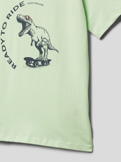 Tom Tailor T-Shirt mit Motiv-Print Hellgrün 2