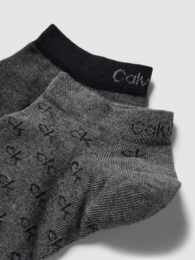 CK Calvin Klein Socken mit Label-Detail Modell 'EDUARDO' im 2er-Pack Mittelgrau 2