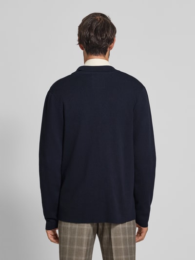 Fynch-Hatton Kurtka z dzianiny z listwą guzikową Granatowy 5