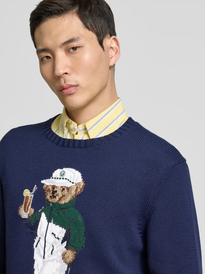 Polo Ralph Lauren Gebreide pullover met motiefstitching Marineblauw - 3