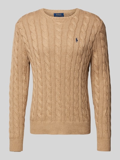 Polo Ralph Lauren Strickpullover mit gerippten Abschlüssen Modell 'DRIVER' Camel 2