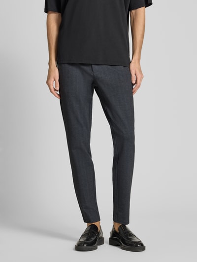 Only & Sons Slim Fit Chino aus Viskose-Mix Modell 'MARK' Dunkelblau 4