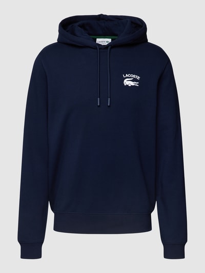 Lacoste Hoodie met labelstitching Marineblauw - 2