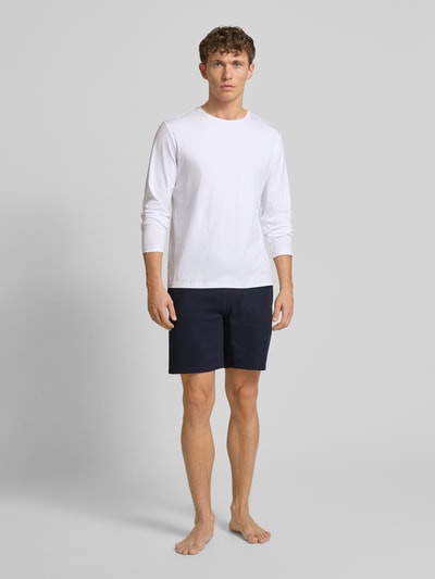 BOSS Shorts mit Label-Stitching Modell 'WAFFLE' Marine 1