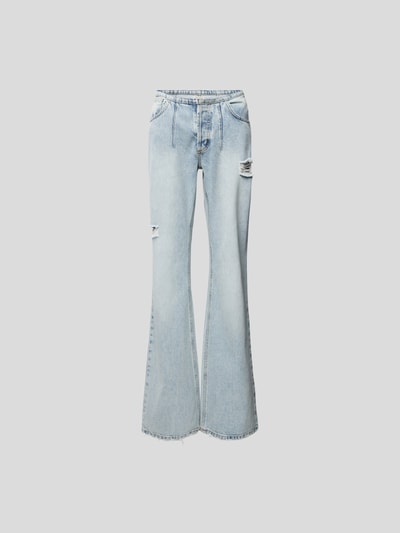 The Mannei Flared Fit Jeans im Destroyed-Look Hellblau 2