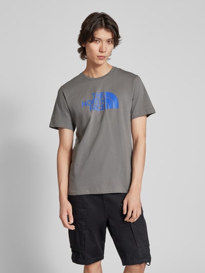 The North Face T-Shirt mit Label-Print Modell 'EASY' Anthrazit 4