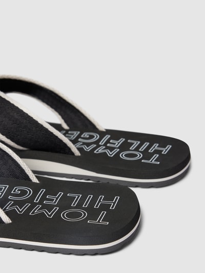 Tommy Hilfiger Teenslippers met labeldetail, model 'SPORTY' Zwart - 2